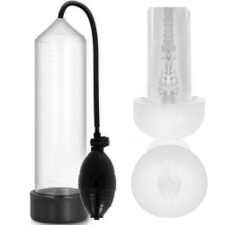 PUMP ADDICTED - RX3 BOMBA ERECCIÓN CLEAR CON MASTURBADOR PUMP ADDICTED