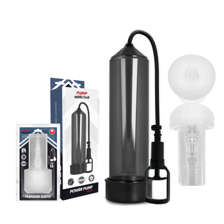 PUMP ADDICTED - BOMBA ERECCIÓN RX7 NEGRO CON MASTURBADOR PUMP ADDICTED