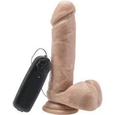 GET REAL - DILDO 18 CM CON TESTÍCULOS VIBRADOR NATURAL