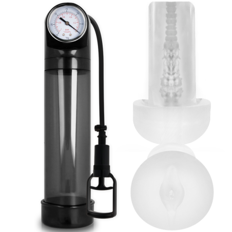 PUMP ADDICTED - BOMBA ERECCIÓN RX9 NEGRO CON MASTURBADOR PUMP ADDICTED