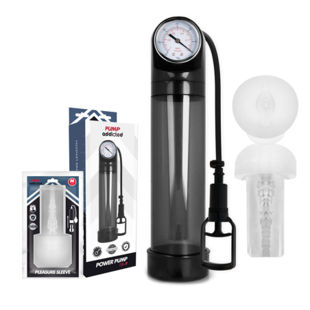 PUMP ADDICTED - BOMBA ERECCIÓN RX9 NEGRO CON MASTURBADOR PUMP ADDICTED