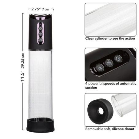 CALEXOTICS - PEAK BOMBA ONDAS ESTIMULADORASA 4 VELOCIDADES NEGRO CALEXOTICS