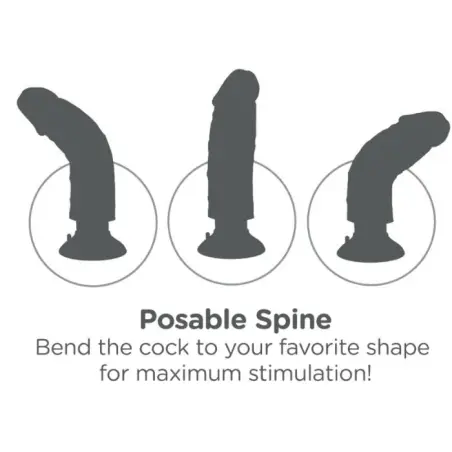 Dildo Vibrador con Testiculos 20.3 cm Natural | King Cock