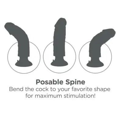 Dildo Vibrador con Testículos 25.5 cm Color Natural