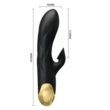 Vibrador de Lujo Bañado en Oro Recargable Negro