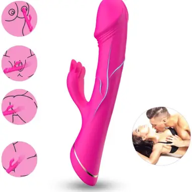 Dildo Vibrador Rabbit Silicona Fucsia - 9 Modos | Armony