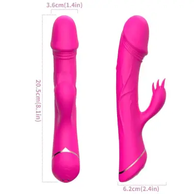 Dildo Vibrador Rabbit Silicona Fucsia - 9 Modos | Armony