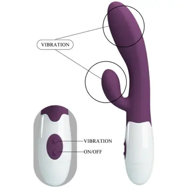 Alvis Vibrador Rabbit & Punto G Morado | Pretty Love