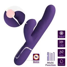 PRETTY LOVE - PERLITA VIBRADOR PUNTO G 3 EN 1 MULTIFUNCIÓN MORADO 2