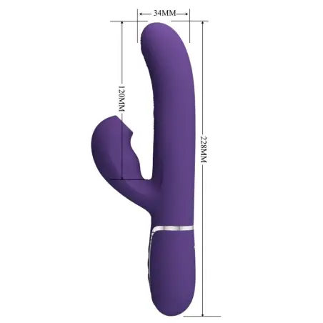 Perlita Vibrador Punto G 3 en 1 Multifunción Morado