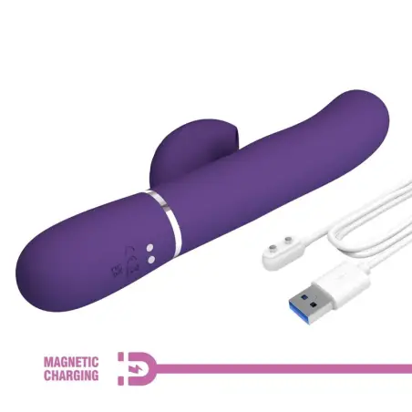 Perlita Vibrador Punto G 3 en 1 Multifunción Morado