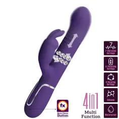 PRETTY LOVE - COALE VIBRADOR RABBIT 4 EN 1 MORADO 2