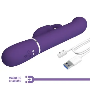 Coale Vibrador Rabbit 4 en 1 Morado - Rotación | Pretty Love