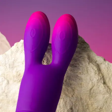 Off - Glo-Girl Bunny Vibrador Flexible Morado | Rocks
