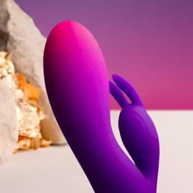 Off - Glo- Girl Vibrador Rabbit Morado - 10 Modos | Rocks