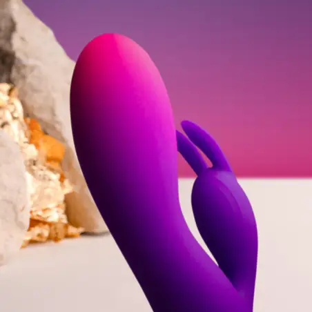 Off - Glo- Girl Vibrador Rabbit Morado - 10 Modos | Rocks