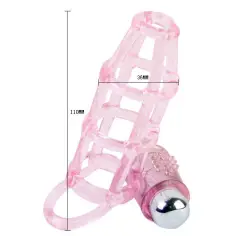BAILE - SWEET 10 RITMOS FUNDA Y ANILLO SILICONA PARA EL PENE ROSA 2
