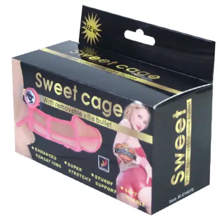 Sweet 10 Ritmos Funda y Anillo Silicona para el Pene Rosa