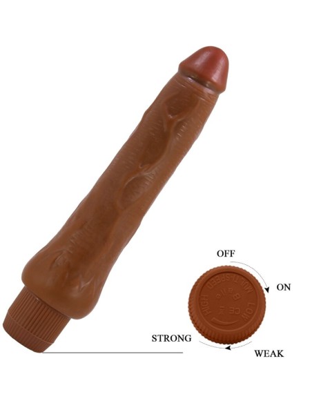 BAILE - DRYAD VIBRADOR REALÍSTICO 25 CM MULATO 