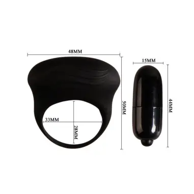 Bertram Anillo Vibrador Negro - Con Vibración | Pretty Love