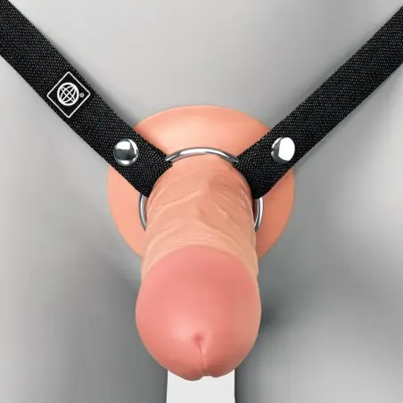 Arnés con Dildo Hueco Realístico Elite 12.7 cm - Ajustable