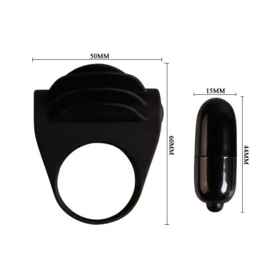 Chester Anillo Vibrador Negro - Con Vibración | Pretty Love
