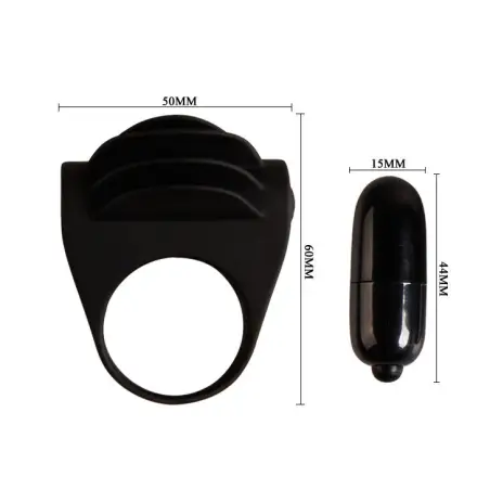 Chester Anillo Vibrador Negro - Con Vibración | Pretty Love