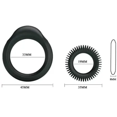 Kit 2 Anillos Silicona Ring Manhood - Sumergible | Baile