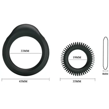 Kit 2 Anillos Silicona Ring Manhood - Sumergible | Baile