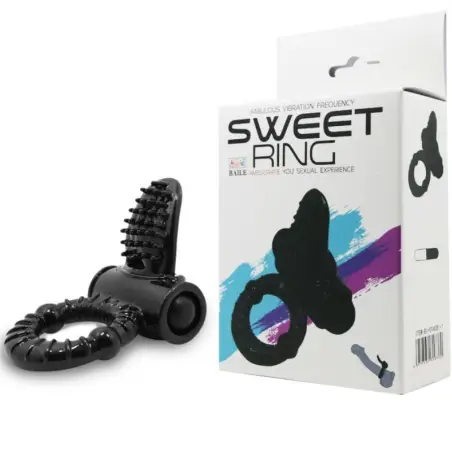 Sweet Ring Anillo Vibrador con Rabbit Texturado | Baile