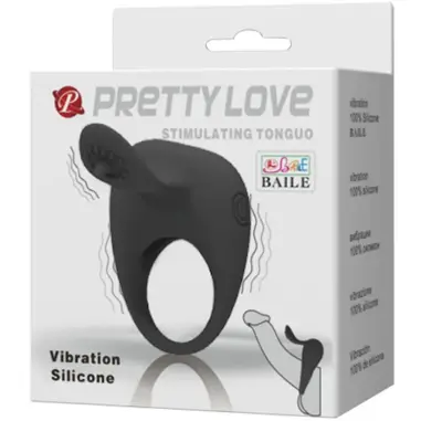 Anillo Vibrador con Lengua - Silicona Premium | Pretty Love