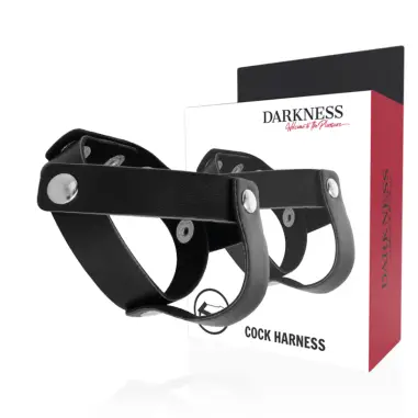 DARKNESS - ANILLO DE PIEL PARA PENE Y TESTÍCULOS