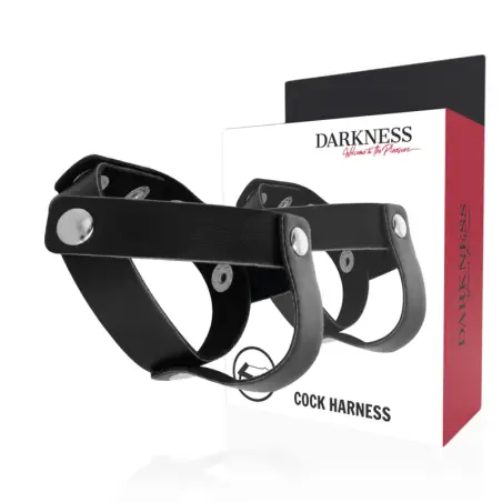 DARKNESS - ANILLO DE PIEL PARA PENE Y TESTÍCULOS
