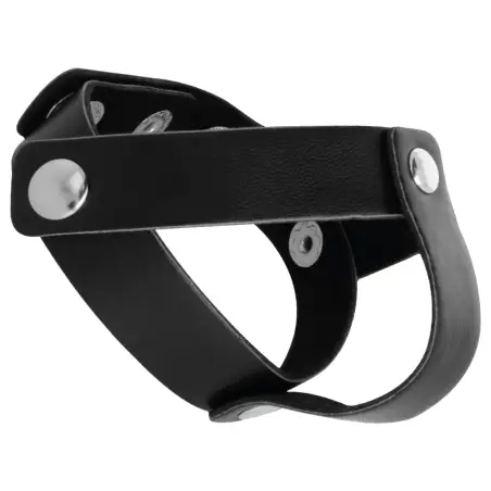 Anillo de Piel para Pene y Testículos - Ajustable | Darkness