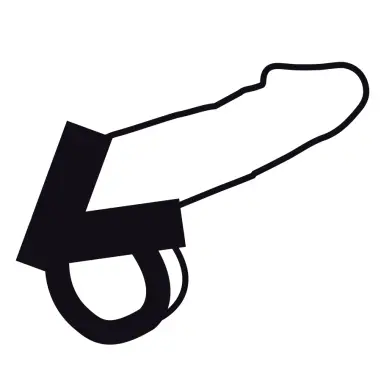 Anillo de Piel para Pene y Testículos - Ajustable | Darkness