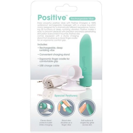 SCREAMING O - MASAJEADOR RECARGABLE POSITIVE VERDE SCREAMING O