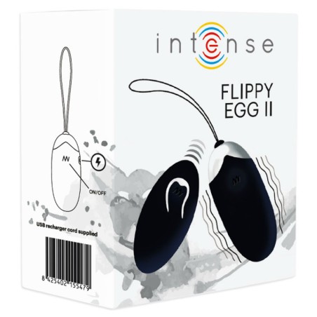 INTENSE - FLIPPY II HUEVO RECARGABLE REMOTO NEGRO INTENSE COUPLES TOYS