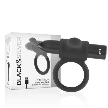 Cameron Anillo Recargable Negro - 10 Modos | Black&silver