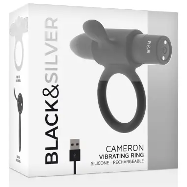 Cameron Anillo Recargable Negro - 10 Modos | Black&silver