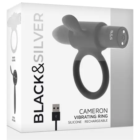 Cameron Anillo Recargable Negro - 10 Modos | Black&silver