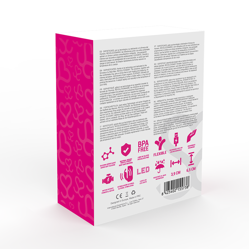 MORESSA - BRAD PREMIUM SILICONE RECARGABLE ROSA 