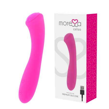 MORESSA - CELSO MASAJEADOR DUO PUNTO G Y SUERO PELVICO PREMIUM SILICONE RECARGABLE MORESSA