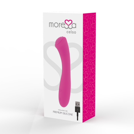 MORESSA - CELSO MASAJEADOR DUO PUNTO G Y SUERO PELVICO PREMIUM SILICONE RECARGABLE MORESSA