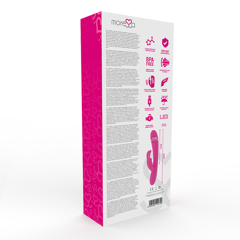 MORESSA - GINO TICKLING VAGINAL PREMIUM SILICONE RECARGABLE 