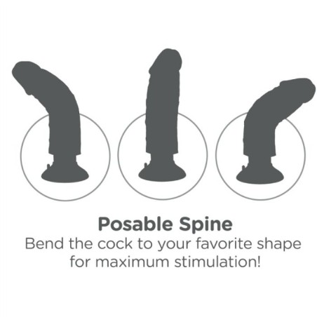 KING COCK - DILDO VIBRADOR 23 CM NATURAL KING COCK
