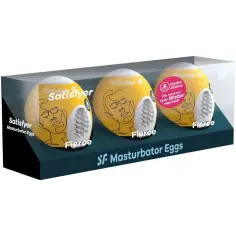 SATISFYER - 3 HUEVOS MASTURBADORES FIERCE 2