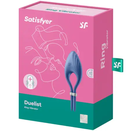 Duelist Anillo Vibrador Azul - 12 Modos | Satisfyer