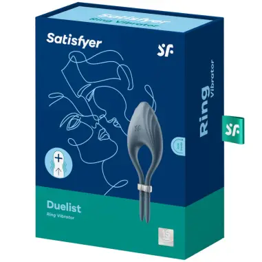 Duelist Anillo Vibrador Gris - 12 Modos | Satisfyer
