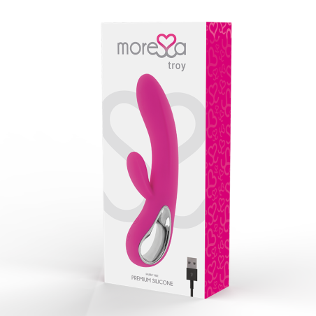 MORESSA - TROY MASAJEADOR PUNTO G Y CLITORIS PREMIUM SILICONE RECARGABLE MORESSA