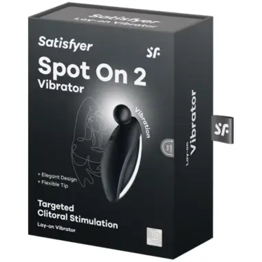 Spot On 2 Vibrador Lay-On Negro - 12 Modos | Satisfyer